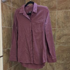 Express Dusty Mauve Button-Up Shirt